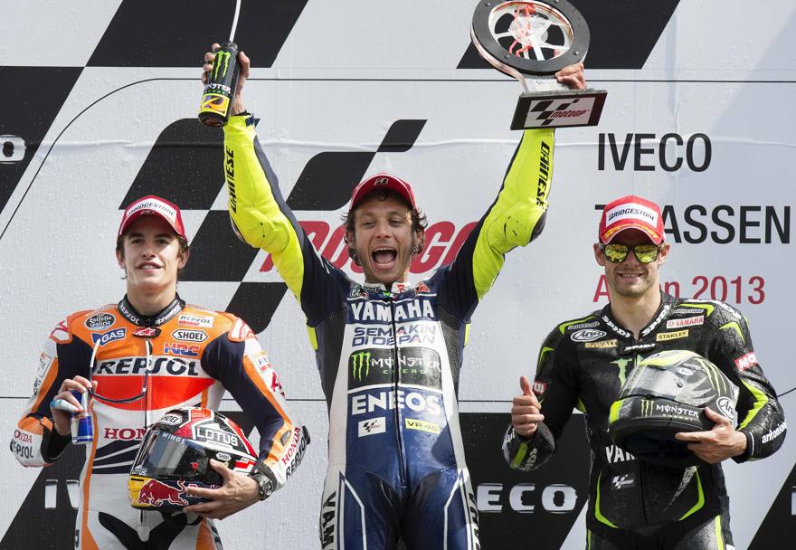 Assen 2013, questa era l&#39;ultima vittoria di Rossi prima di Misano 2014. Reuters